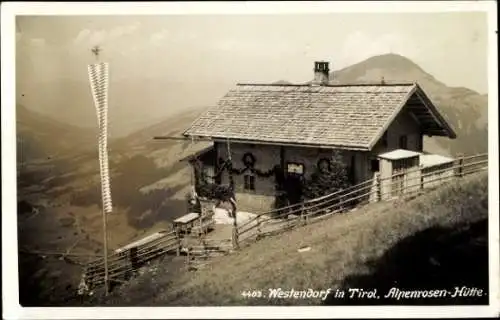 Ak Westendorf in Tirol, Alpenrosen-Hütte