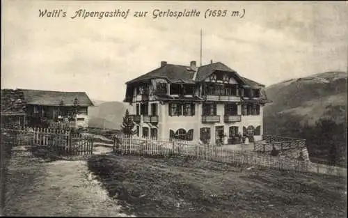 Ak Gerlos im Zillertal Tirol, Waltls Alpengasthof zur Gerlosplatte
