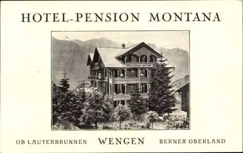 Ak Wengen Kanton Bern, Hotel-Pension Montana