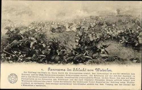 12 Ak Waterloo Wallonisch Brabant, Die Schlacht von Waterloo, Serie, diverse Ansichten