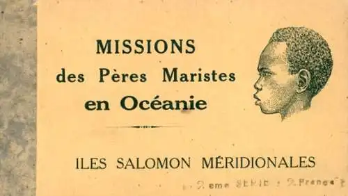12 alte Ak Mission des Pères Maristes en Océanie, , im passenden Heft, diverse Ansichten