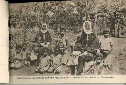 12 Ak Salomonen Ozeanien, Mission des Salomon Septentrionales, im passenden Heft, diverse Ansichten