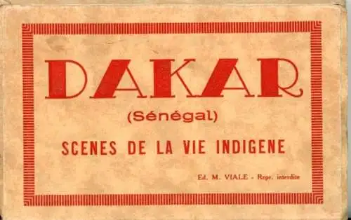 17 alte Ak Dakar Senegal, zusammenhängend im passenden Heft, diverse Ansichten
