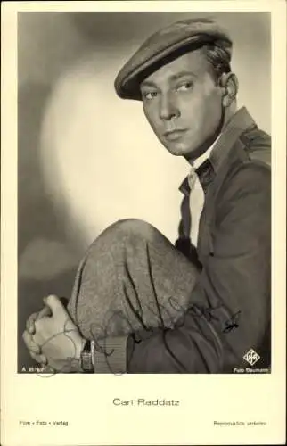 Ak Schauspieler Carl Raddatz, Portrait, UFA Film, Autogramm