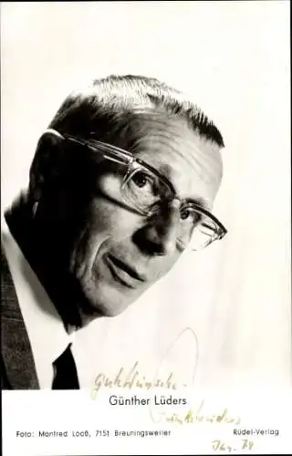 Ak Schauspieler Günter Lüders, Portrait, Autogramm