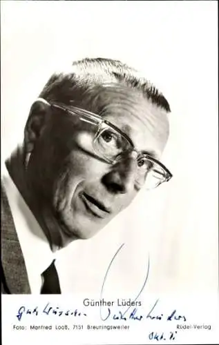 Ak Schauspieler Günter Lüders, Portrait, Autogramm