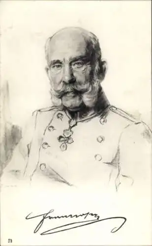 Künstler Ak Kaiser Franz Joseph I., Portrait