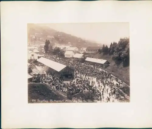 Foto Darjeling Indien, Landschaft, Markt vom Polizeirevier aus gesehen