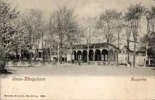 Ak Königsborn Unna im Ruhrgebiet, Kurgarten