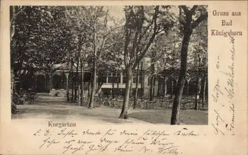 Ak Königsborn Unna im Ruhrgebiet, Kurgarten