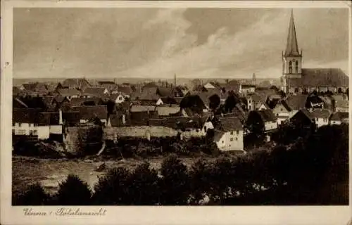 Ak Unna in Westfalen, Totalansicht, Kirche