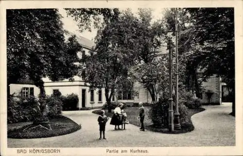 Ak Königsborn Unna im Ruhrgebiet, Kurhaus, Gartenanlagen