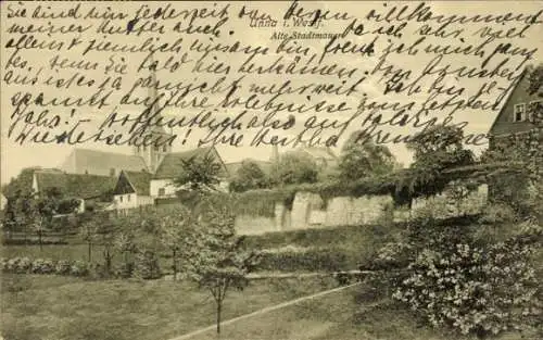 Ak Unna in Westfalen, Alte Stadtmauer