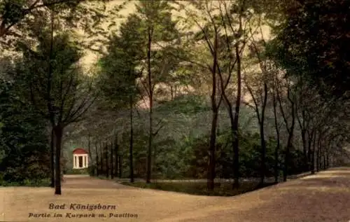Ak Königsborn Unna im Ruhrgebiet, Kurpark, Pavillon