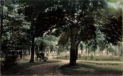Ak Königsborn Unna im Ruhrgebiet, Kurgarten