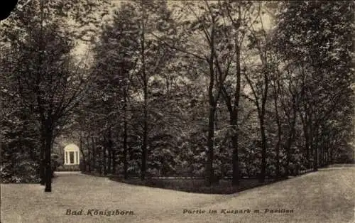 Ak Königsborn Unna im Ruhrgebiet, Kurpark, Pavillon