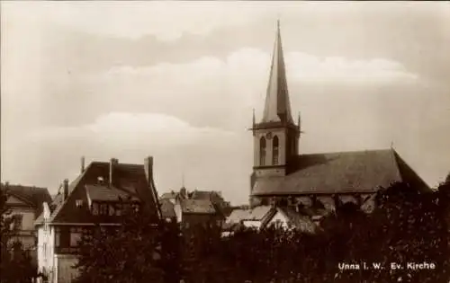 Ak Unna in Westfalen, Evangelische Kirche