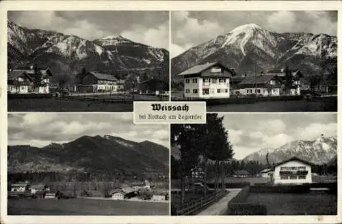 Ak Weissach Weißach Rottach Egern in Oberbayern, Teilansichten, Tegernsee