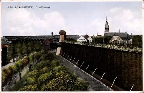 Ak Königsborn Unna im Ruhrgebiet, Gradierwerk, Kirche