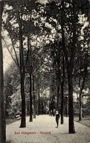 Ak Königsborn Unna im Ruhrgebiet, Kurpark, Allee