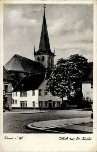 Ak Unna in Westfalen, Evangelische Kirche