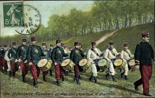 Ak-Infanterie, Trommeln und Signalhörner, Ensembleübung