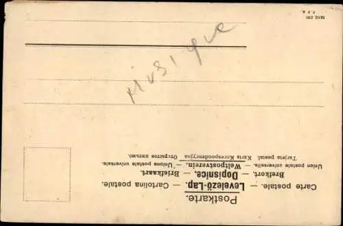 Künstler Ak Mann mit großer Trommel