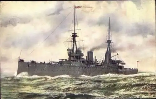Ak Britisches Kriegsschiff, HMS Indomitable