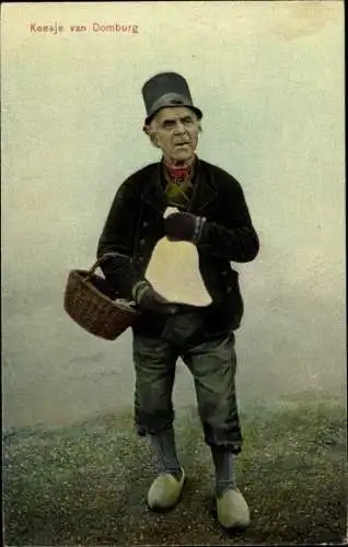 Ak Domburg Veere Zeeland Niederlande, Mann in Tracht, Keesje