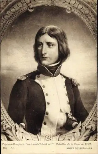 Künstler Ak Napoleon Bonaparte, Kaiser Napoleon I., Lieutenant Colonel au Ier Batl. de la Corse