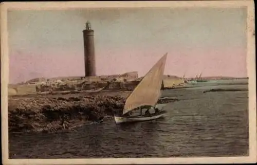 Ak Alexandria Ägypten, Leuchtturm