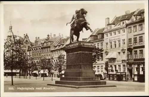 Ak Kjøbenhavn København Kopenhagen Dänemark, Reiterstatue des Bischofs Absalon