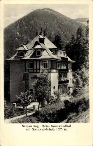 Ak Semmering in Niederösterreich, Heim Sonnwendhof, Sonnwendstein