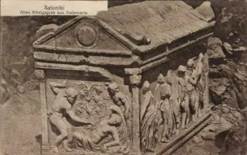 Ak Saloniki Thessaloniki Griechenland, Grab aus Kalmaria