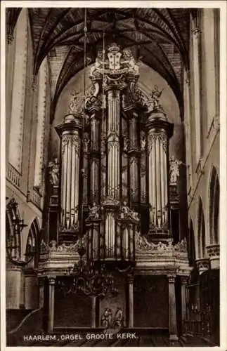 Ak Haarlem Nordholland, Orgel in der Großen Kirche