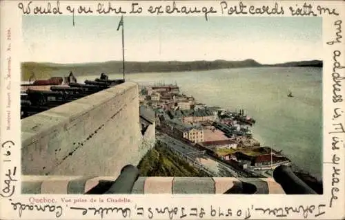 Ak Quebec, Blick von der Zitadelle aus