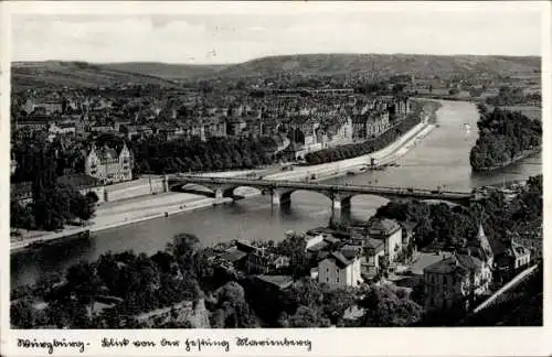 Ak Würzburg am Main Unterfranken, Blick von der Festung Marienberg, Panorama