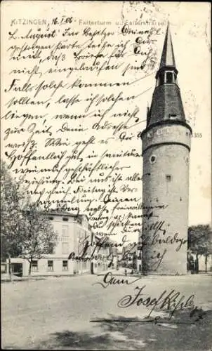 Ak Escherndorf Volkach in Unterfranken, Falterturm, Falterstraße