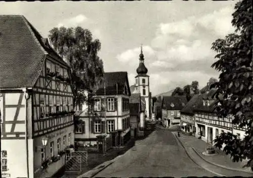 Ak Gersfeld in der Rhön Hessen, Marktplatz, Kirche