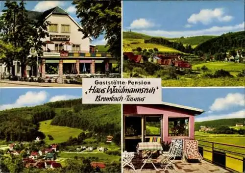 Ak Brombach Schmitten im Taunus Hessen, Gaststätte Haus Waidmannsruh, Panorama