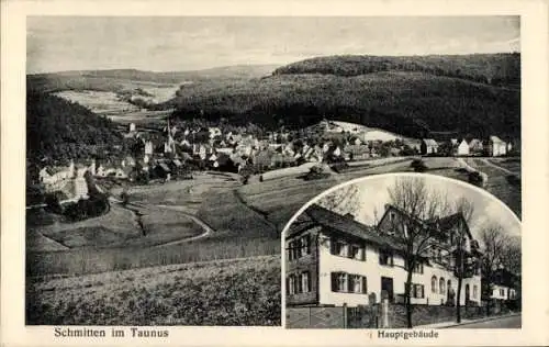 Ak Schmitten im Taunus Hessen, Gesamtansicht, Erholungsheim, Hauptgebäude