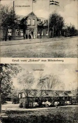 Ak Mönkeberg in Schleswig Holstein, Etablissement Ecksol, Yachthütte