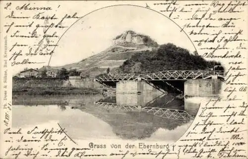 Ak Bad Münster am Stein, Ebernburg, Brücke