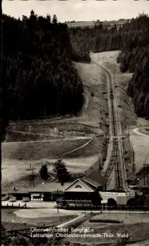 Ak Obstfelderschmiede Mellenbach Glasbach in Thüringen, Oberweißbacher Bergbahn