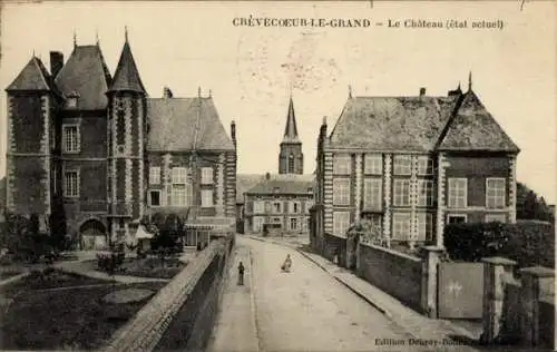 Ak Crèvecoeur le Grand Oise, Schloss