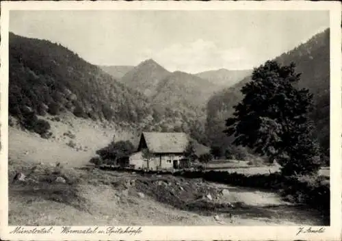 Ak Münstertal Elsass Haut Rhin, Wormsatal, Spitzköpfe