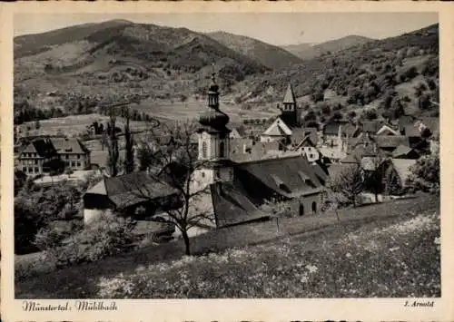 Ak Muhlbach sur Bruche Mühlbach Elsass Bas Rhin, Kirche, Panorama vom Ort