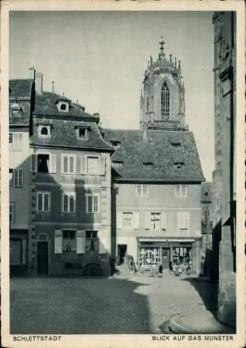 Ak Sélestat Schlettstadt Elsass Bas Rhin, Münster