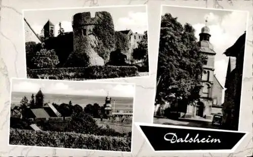 Ak Dalsheim in Rheinhessen, Turm, Kirche, Teilansicht