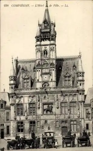 Ak Compiègne Oise, Rathaus